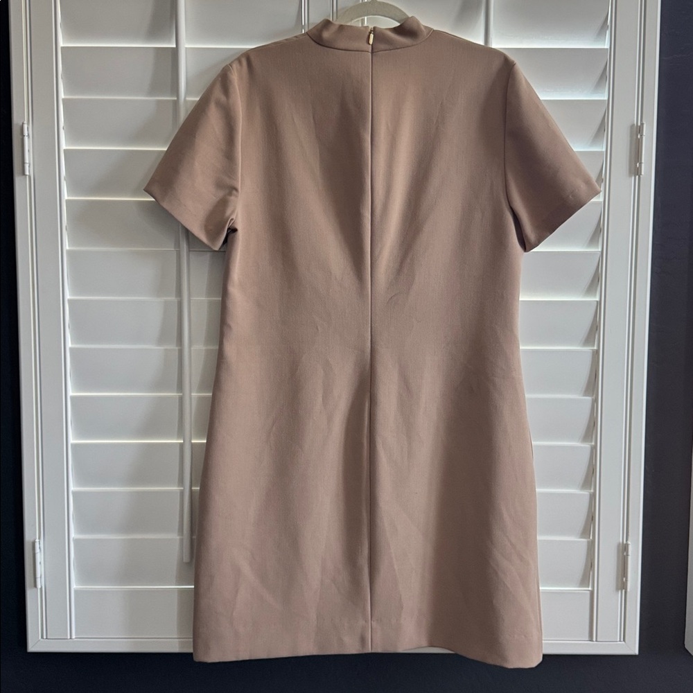 NWT Trina Turk Dress Camel Choker Short Sleeve Mini Dress - Picture 4 of 10